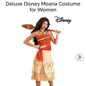 Disney Women's Moana Inspired Skirt - Orange and Beige